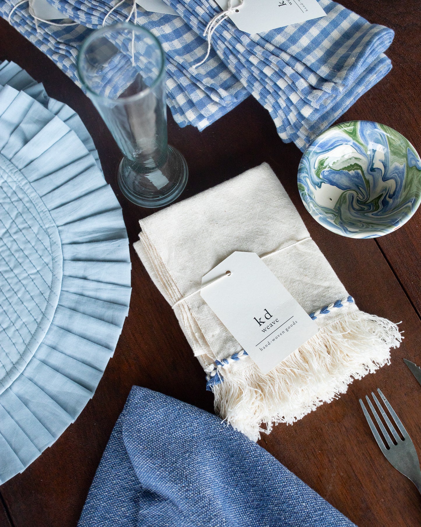Chambray Gingham Tabletop Bundle