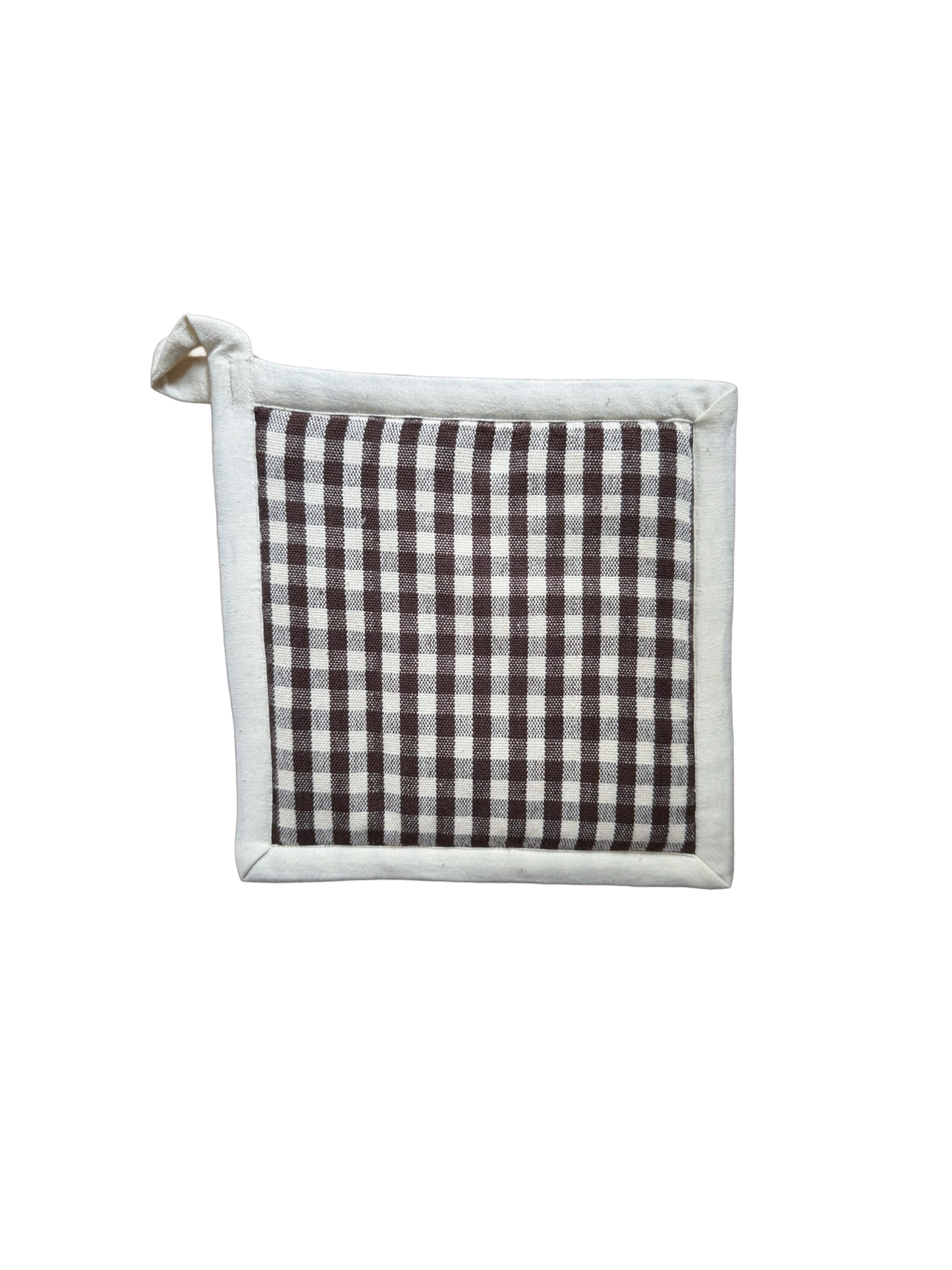 Chocolate Gingham Pot Holder