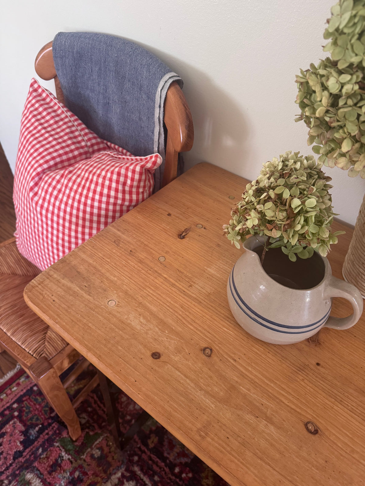 Red Gingham Pillow Cover