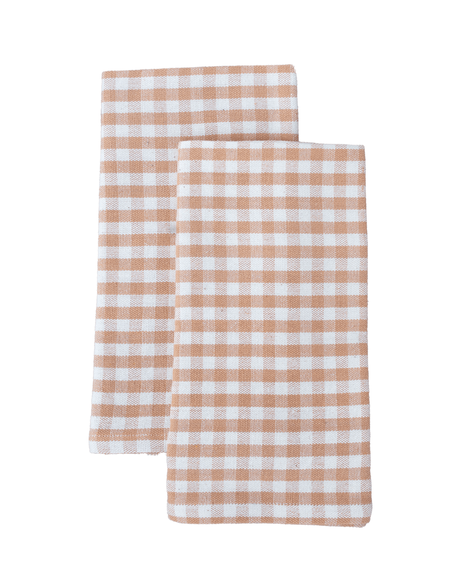 Tan Gingham Napkin | Set of 2