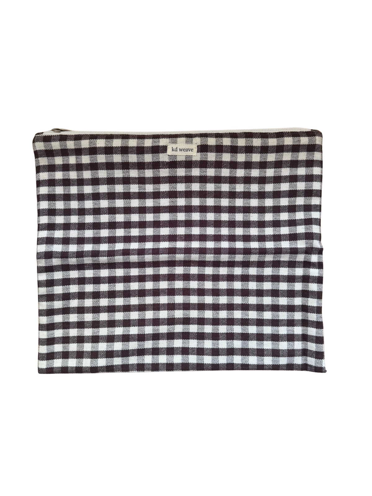Chocolate Gingham Pouch