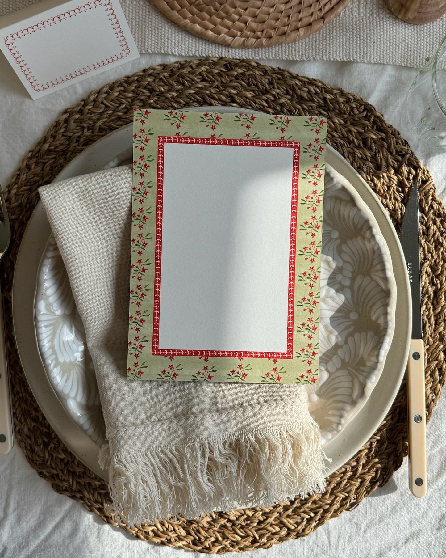 Natural Braid Detail Napkin | Set of 2