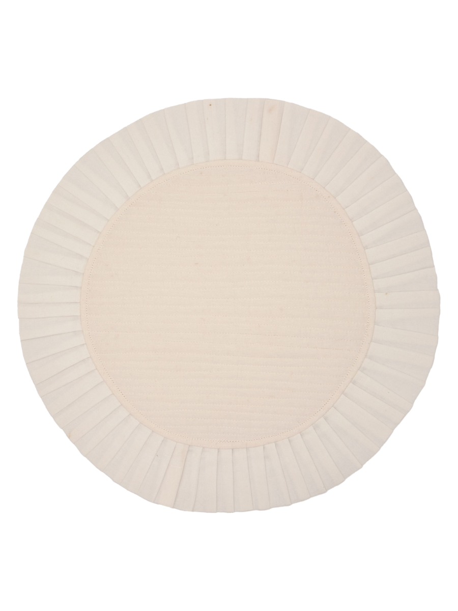 White Ruffle Circle Placemat | Set of 2