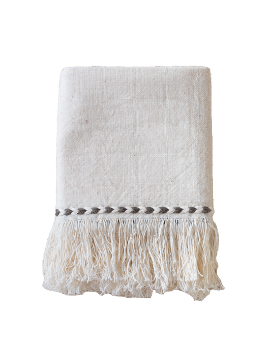 Gray Braid Detail Napkin | Set of 2