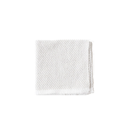 Folded White and Greige Wash Cloth