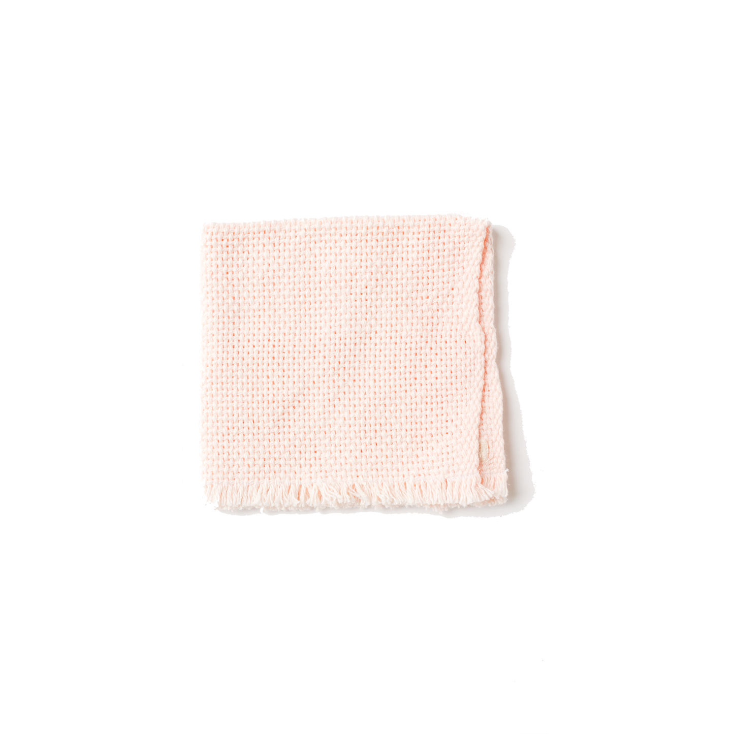 Folded blush washcloth