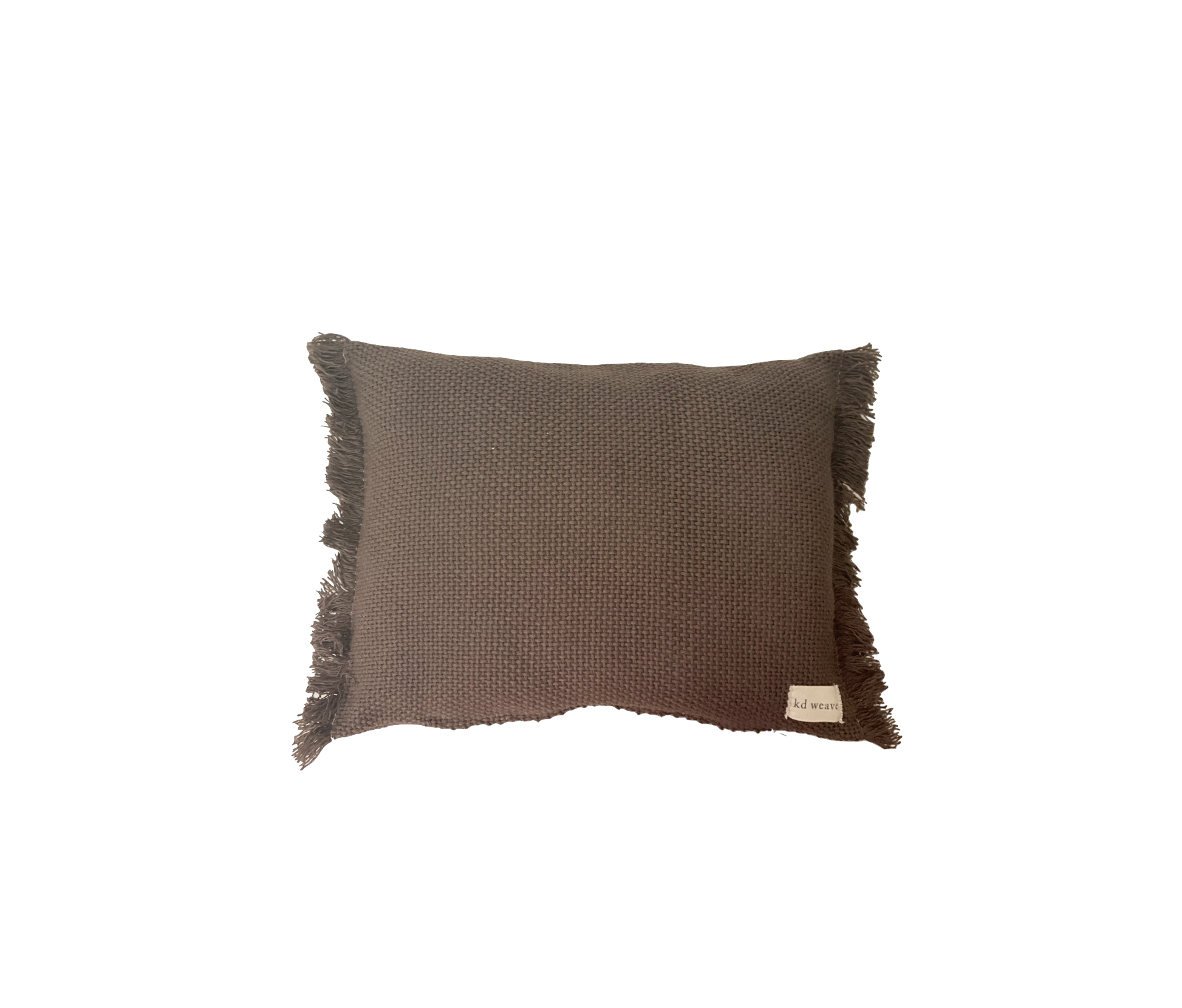Small chocolate brown lumbar pillow