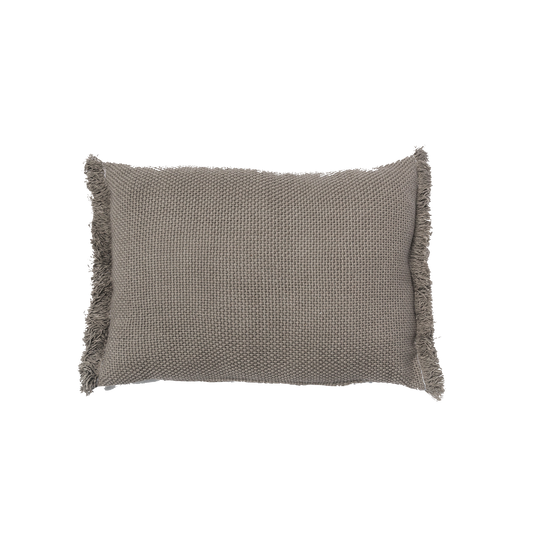 Small gray lumbar pillow