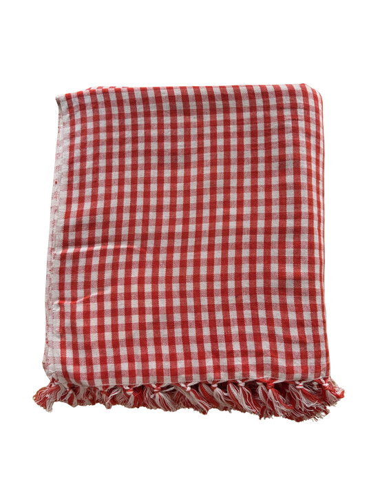 Red Gingham Tablecloth