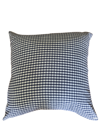 Indigo Gingham Pillow Cover