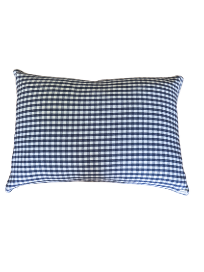 Indigo Gingham Pillow Cover