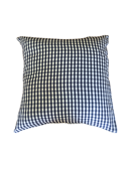 Indigo Gingham Pillow Cover