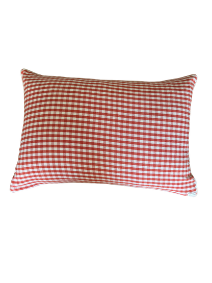 Red Gingham Pillow Cover