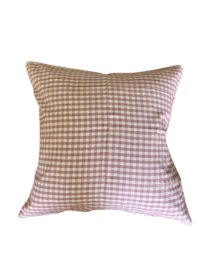 Blush Gingham Pillow Cover