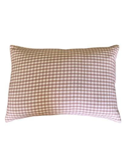 Blush Gingham Pillow Cover