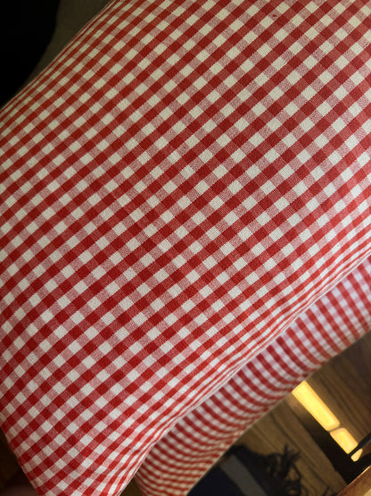 Red Gingham Pillow Cover