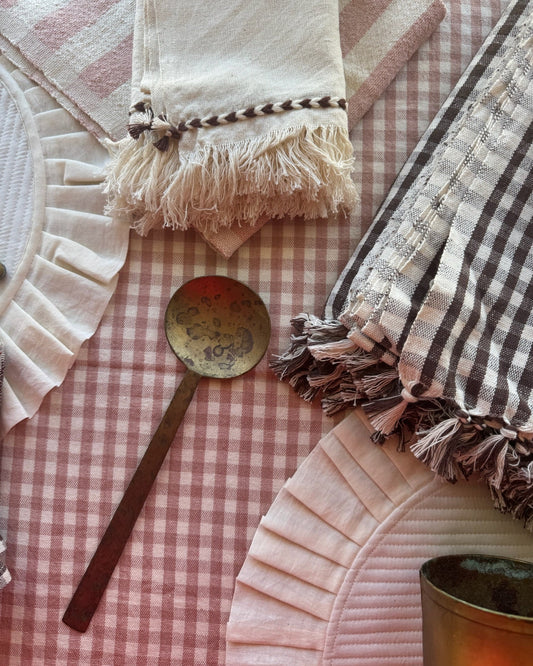 Blush Gingham Tablecloth