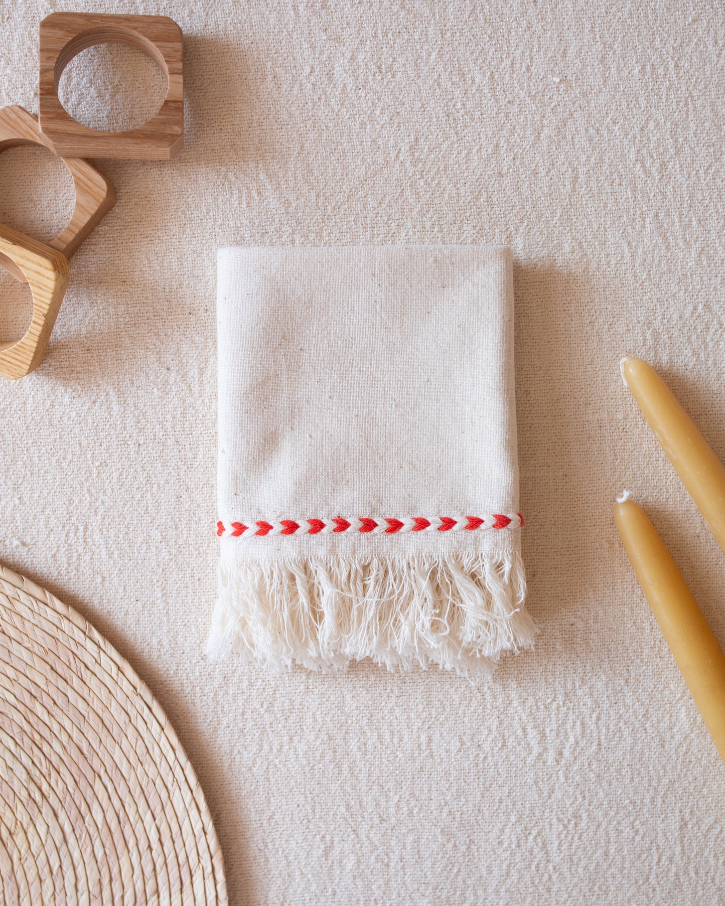 Red Braid Detail Napkin