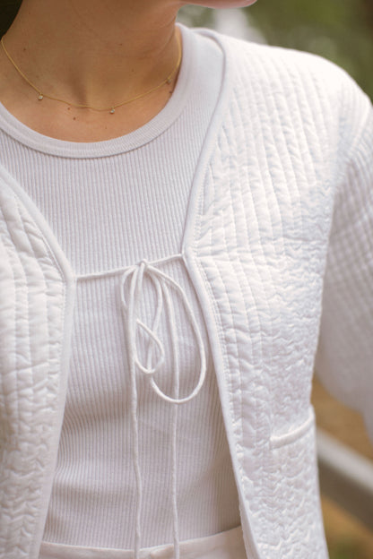 White Quilted Jacket