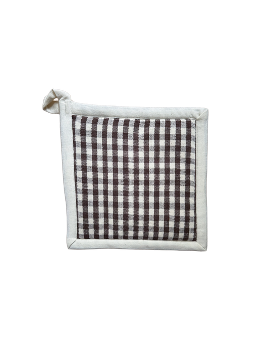 Chocolate Gingham Pot Holder