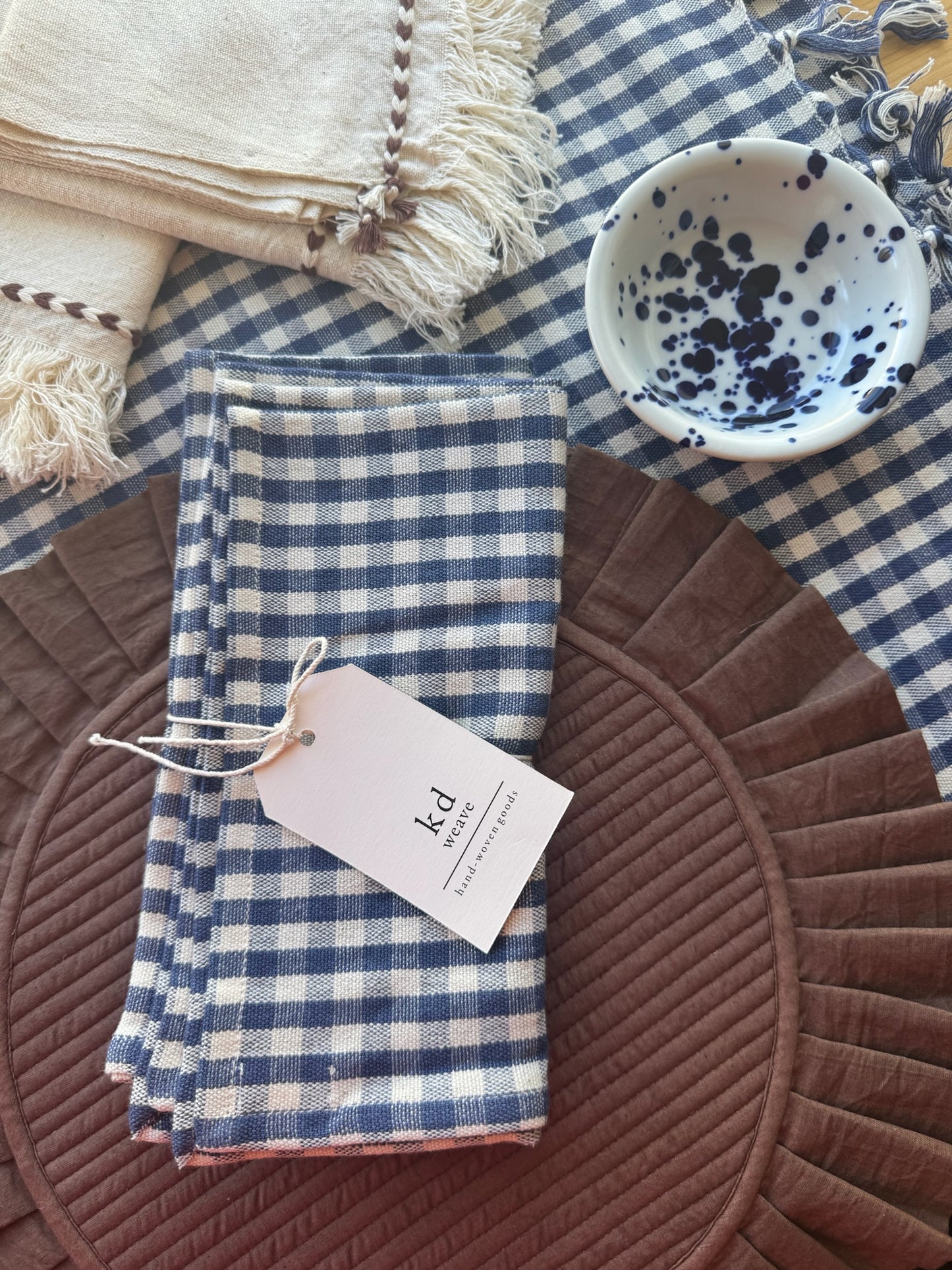 Indigo Gingham Napkin | Set of 2