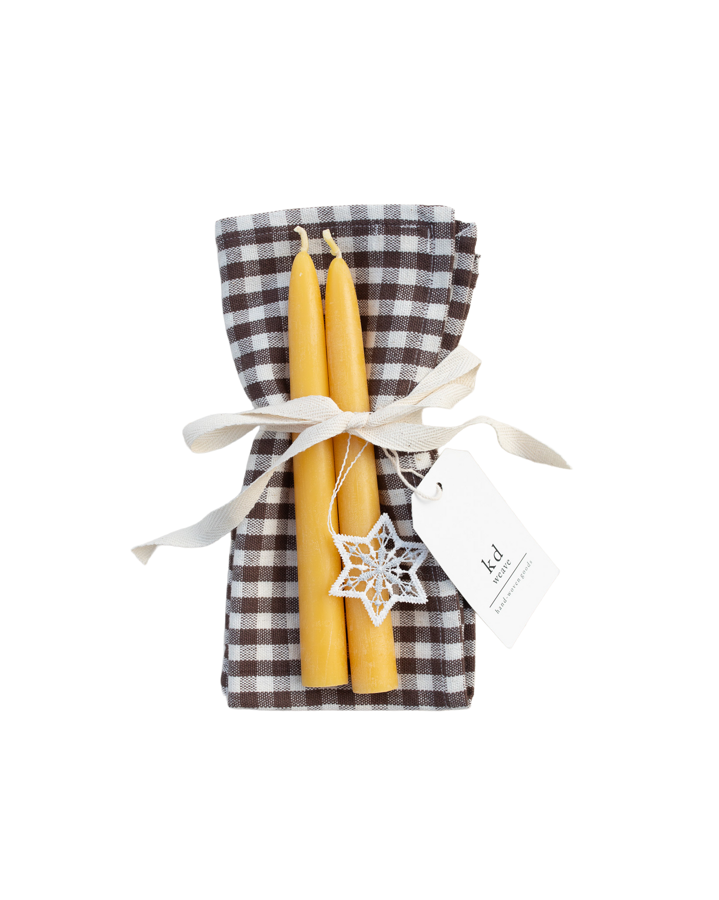 Gingham Napkin, Tapers, & Ornament Gift Set