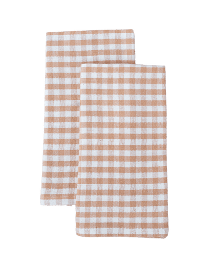 Tan Gingham Napkin | Set of 2