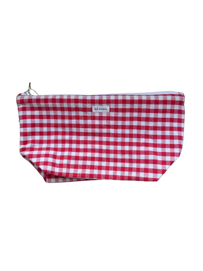 Red Gingham Pouch