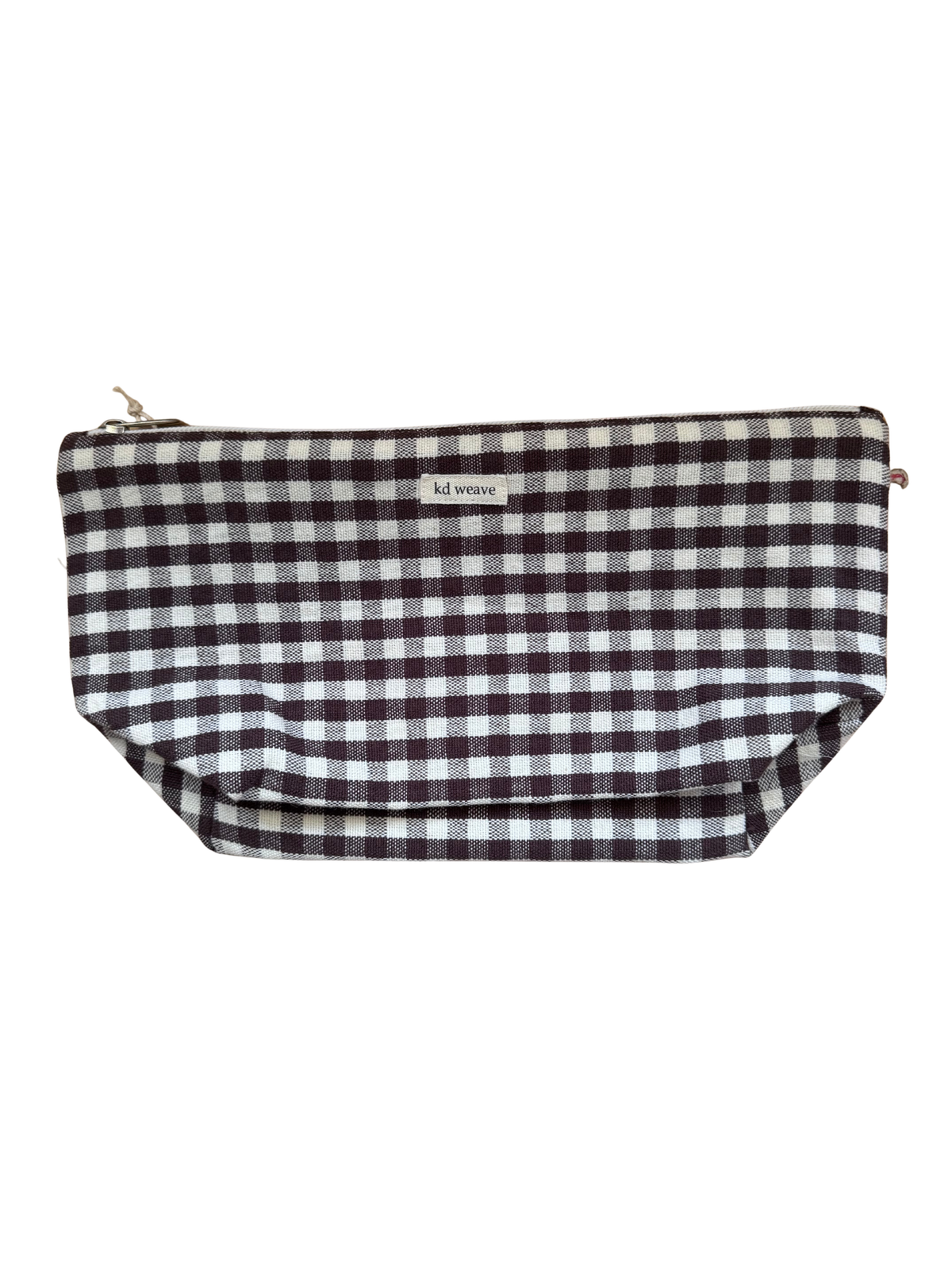 Chocolate Gingham Pouch