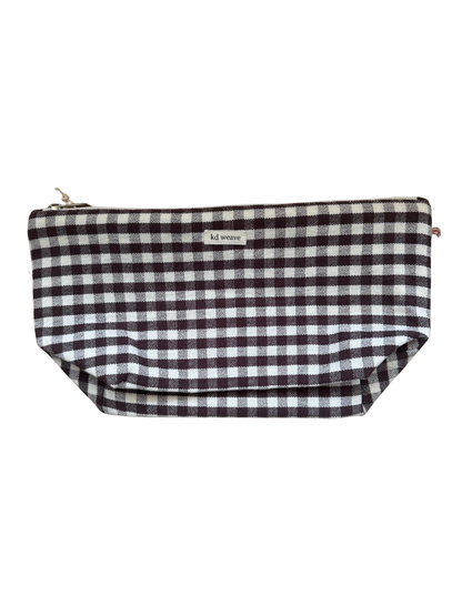 Chocolate Gingham Pouch