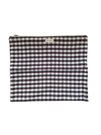 Chocolate Gingham Pouch