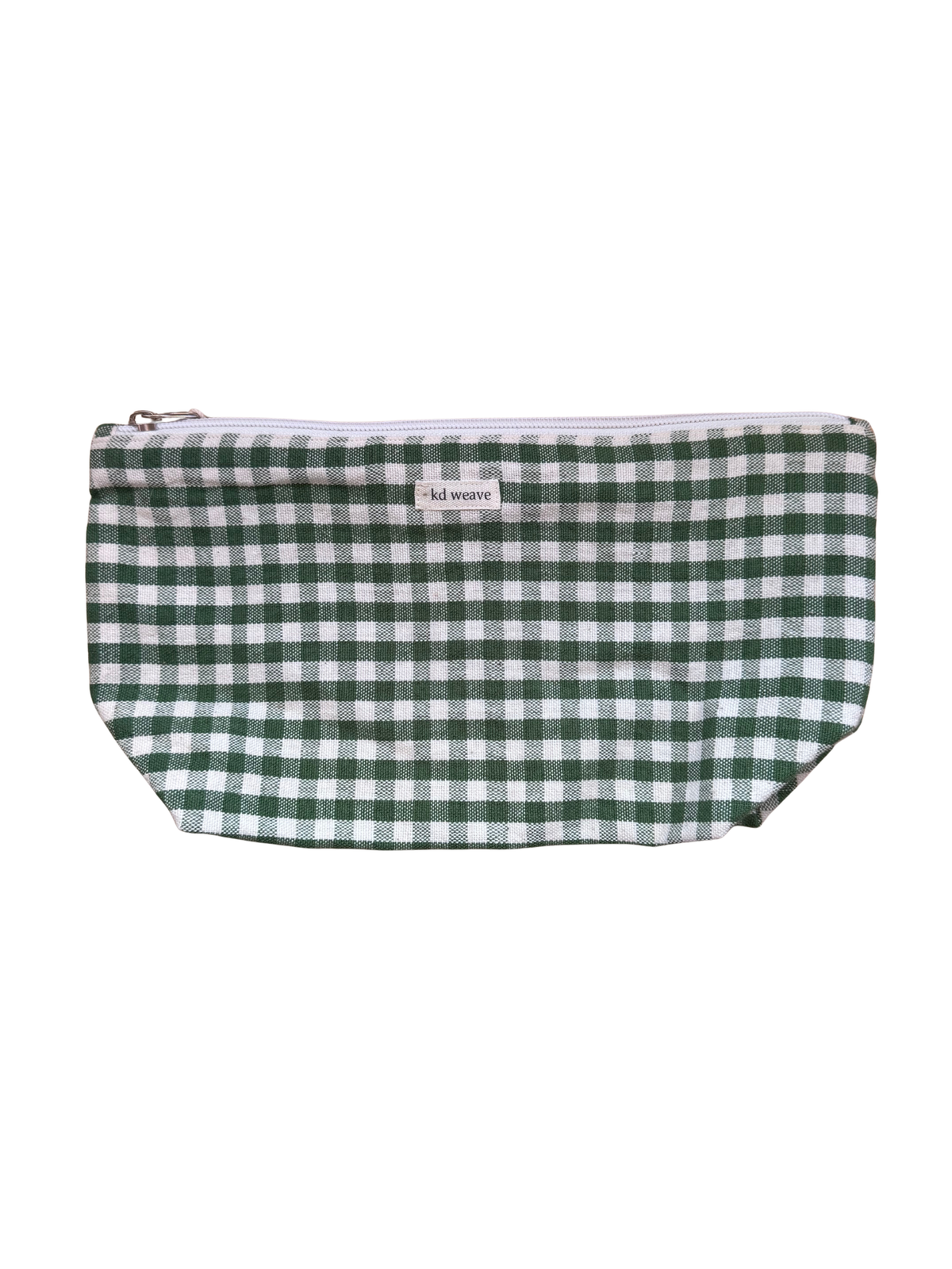 Olive Gingham Pouch