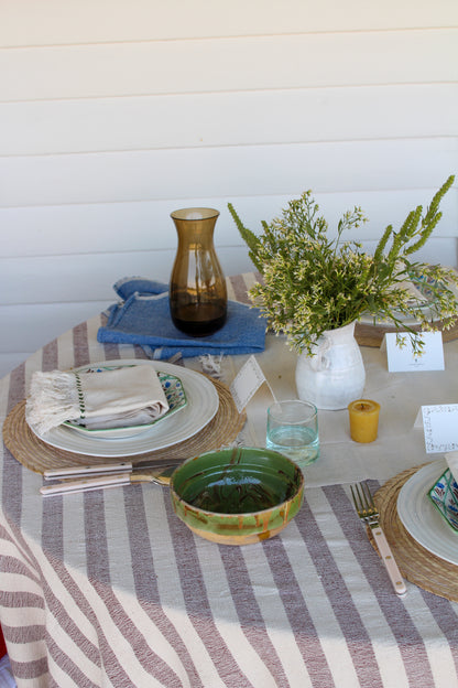 Chocolate Stripe Tablecloth