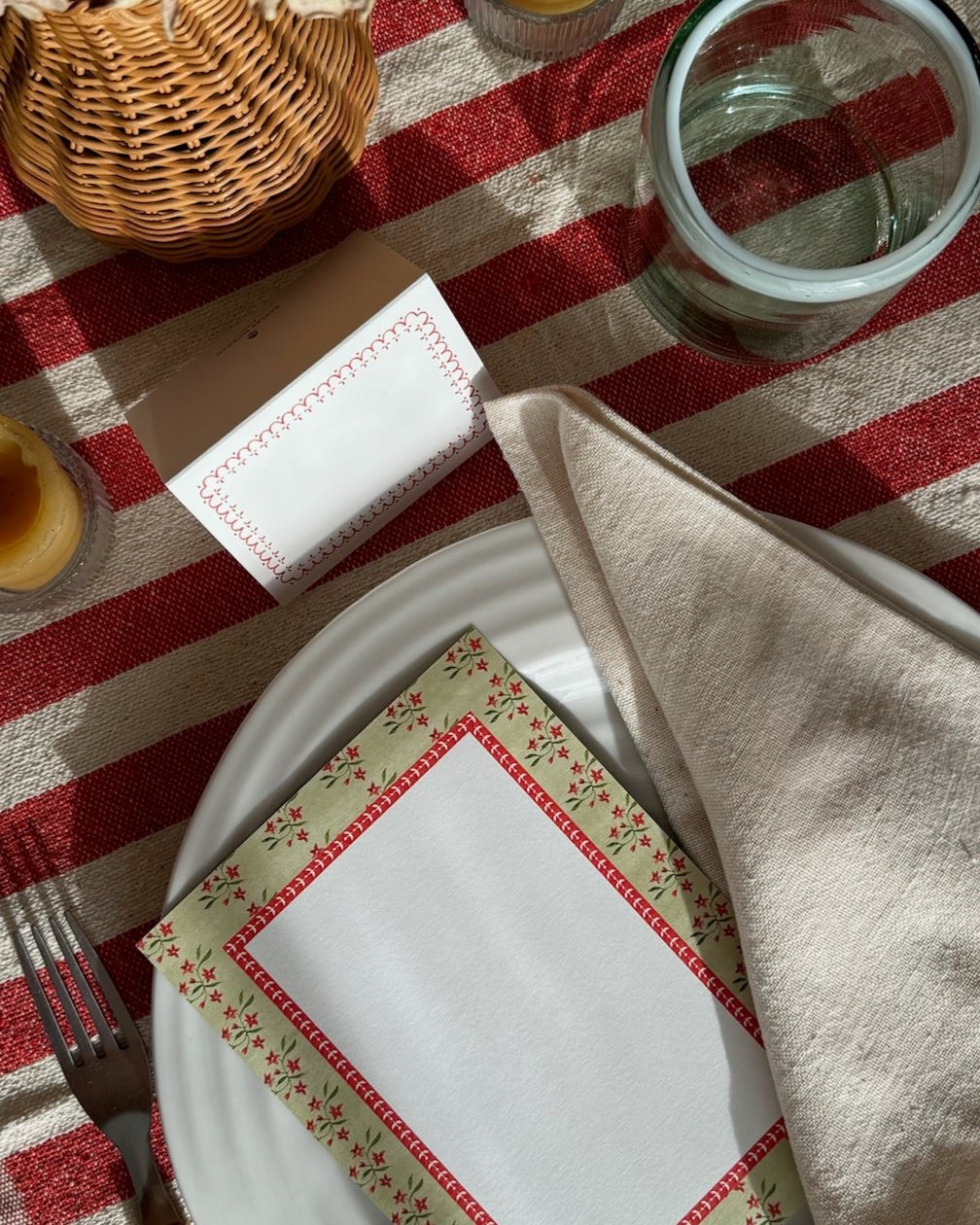 Red Stripe Tablecloth