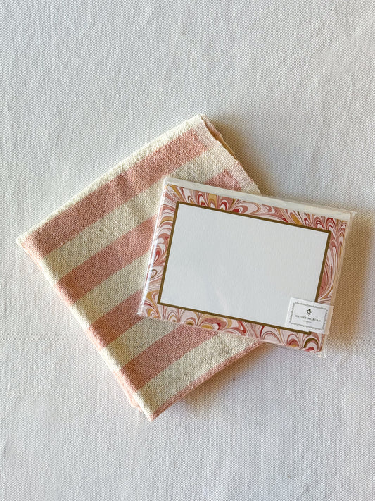 marble gift set: blush stripe