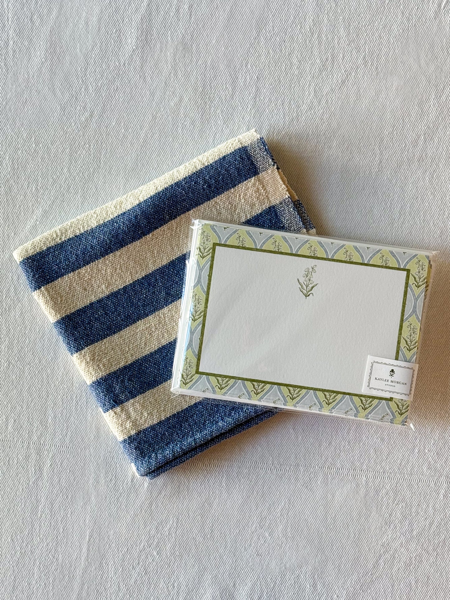 lily of the valley gift set: chambray stripe