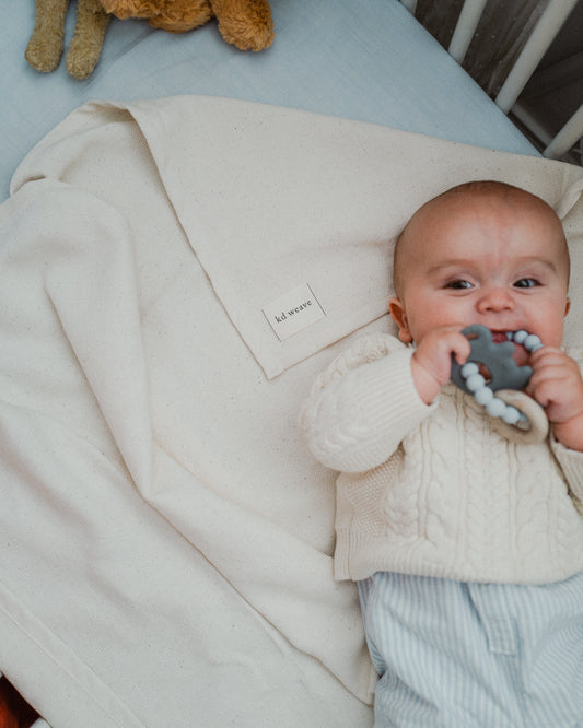 Natural Weave Baby Blanket