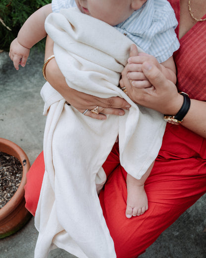 Natural Weave Baby Blanket