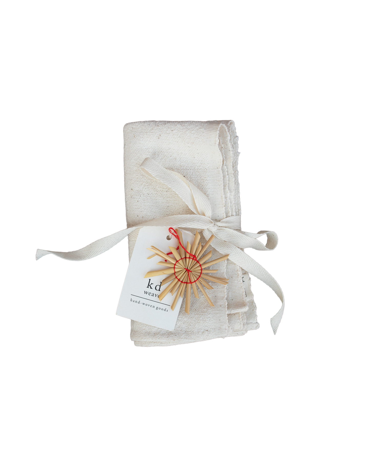 Natural Hand Towel & Ornament Gift Set