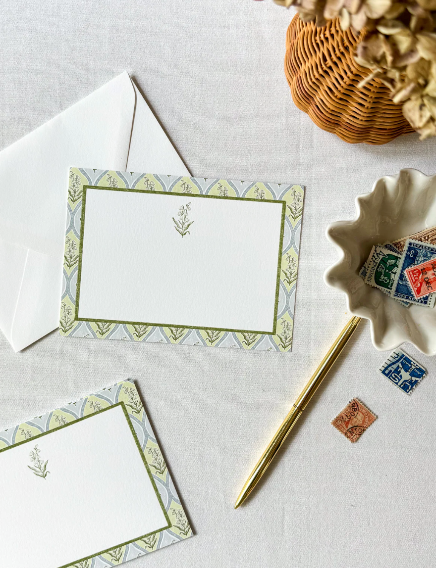 Lily of the Valley Stationery Set