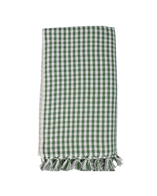 Olive Gingham Tablecloth