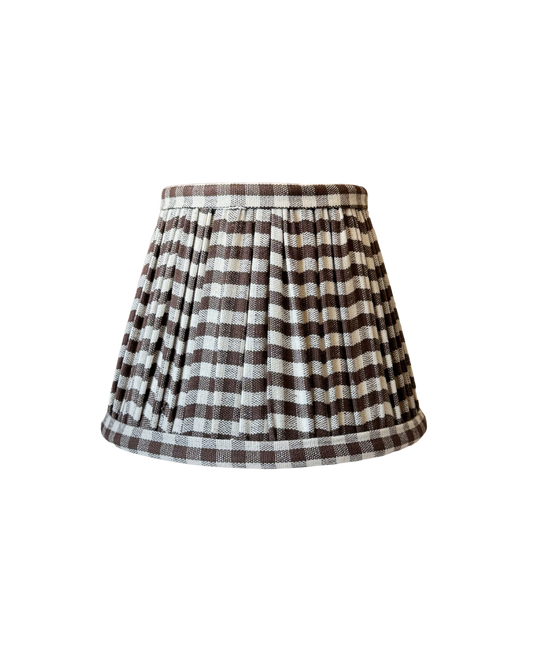 Chocolate Gingham Empire Shade