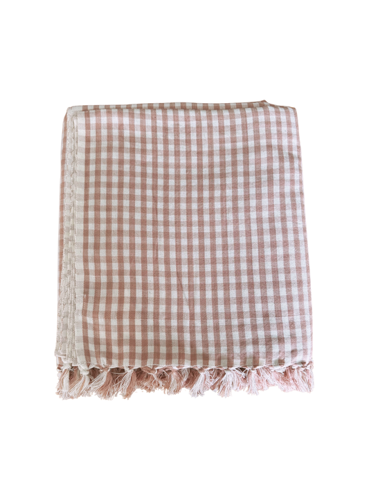 Blush Gingham Tablecloth
