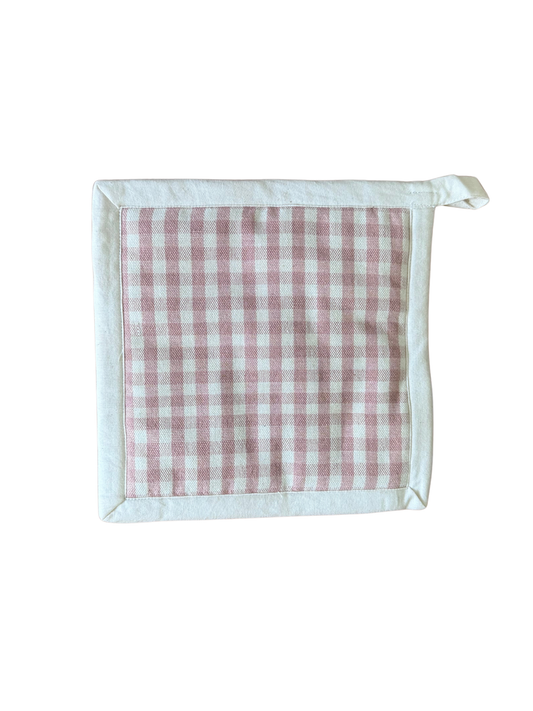 Blush Gingham Pot Holder
