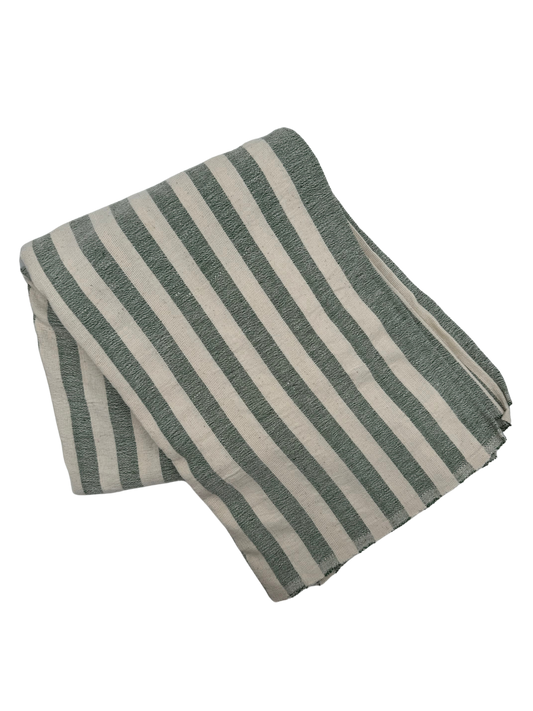 Olive Stripe Tablecloth