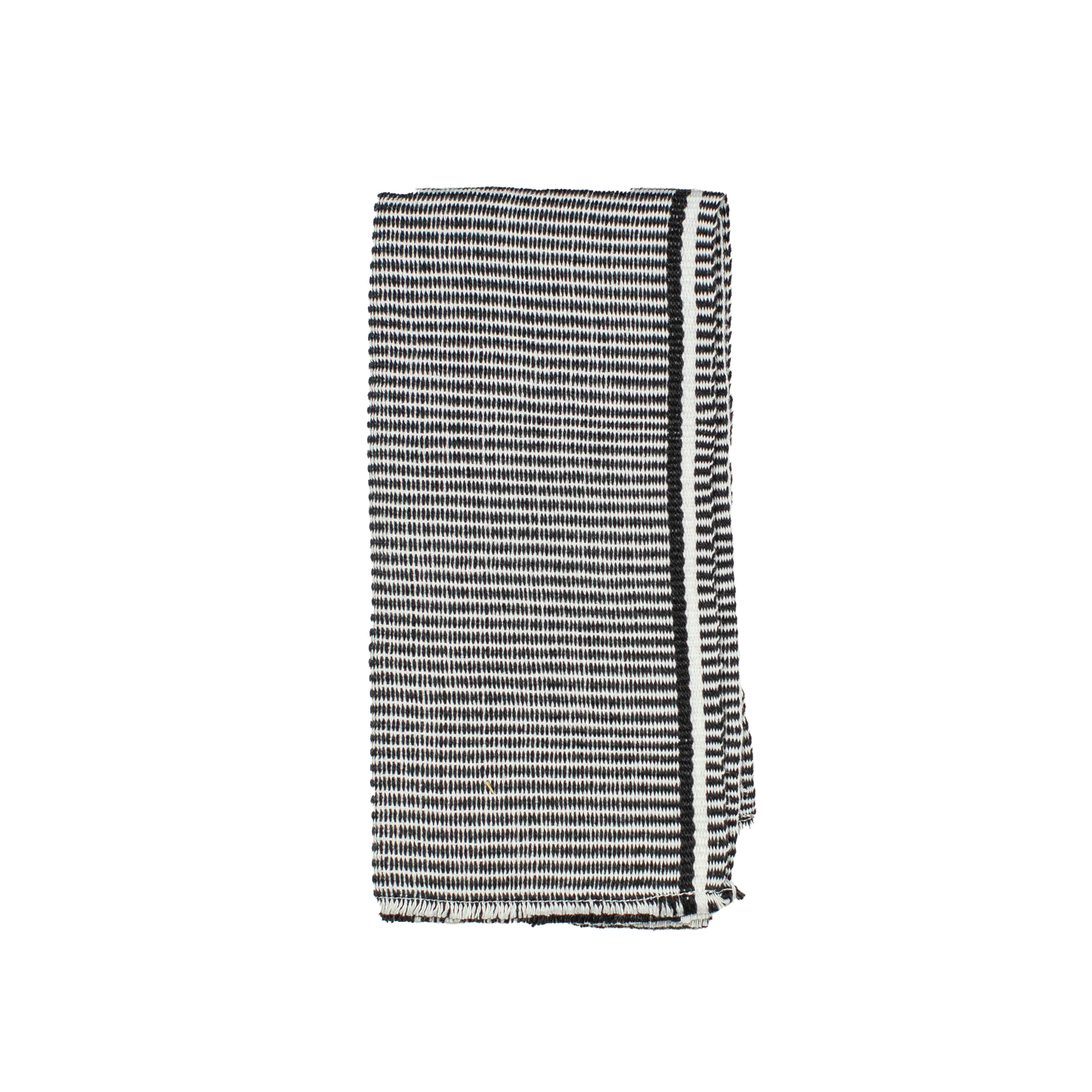 Black & White Stripe Napkin With Edge Detail