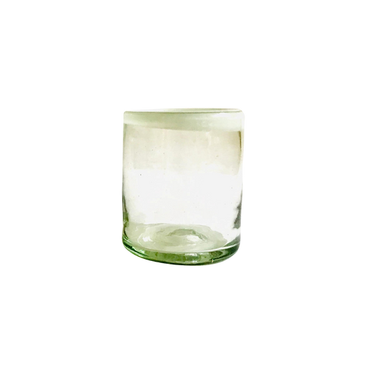 Clear Glass With White Rim