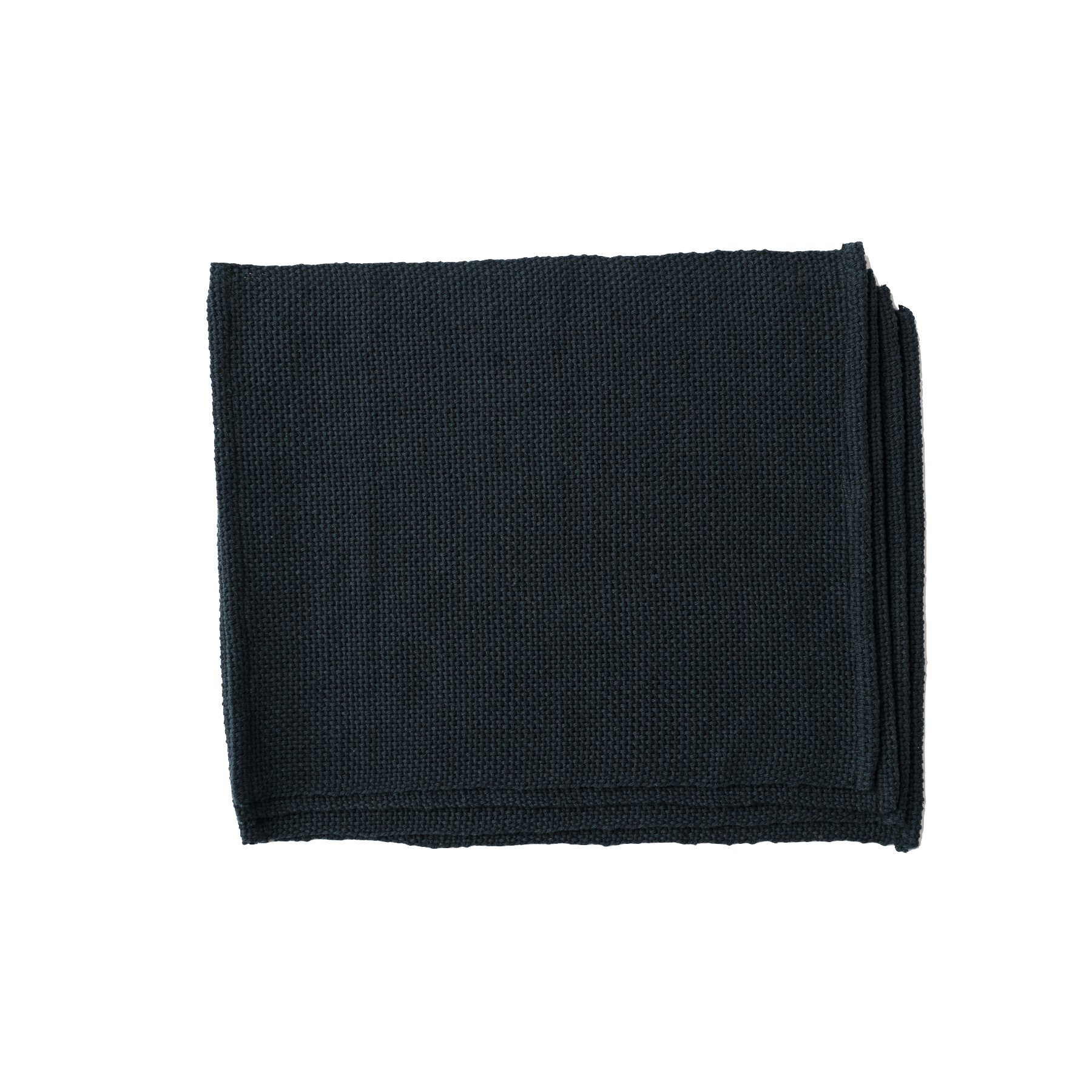 Stacked black placemats