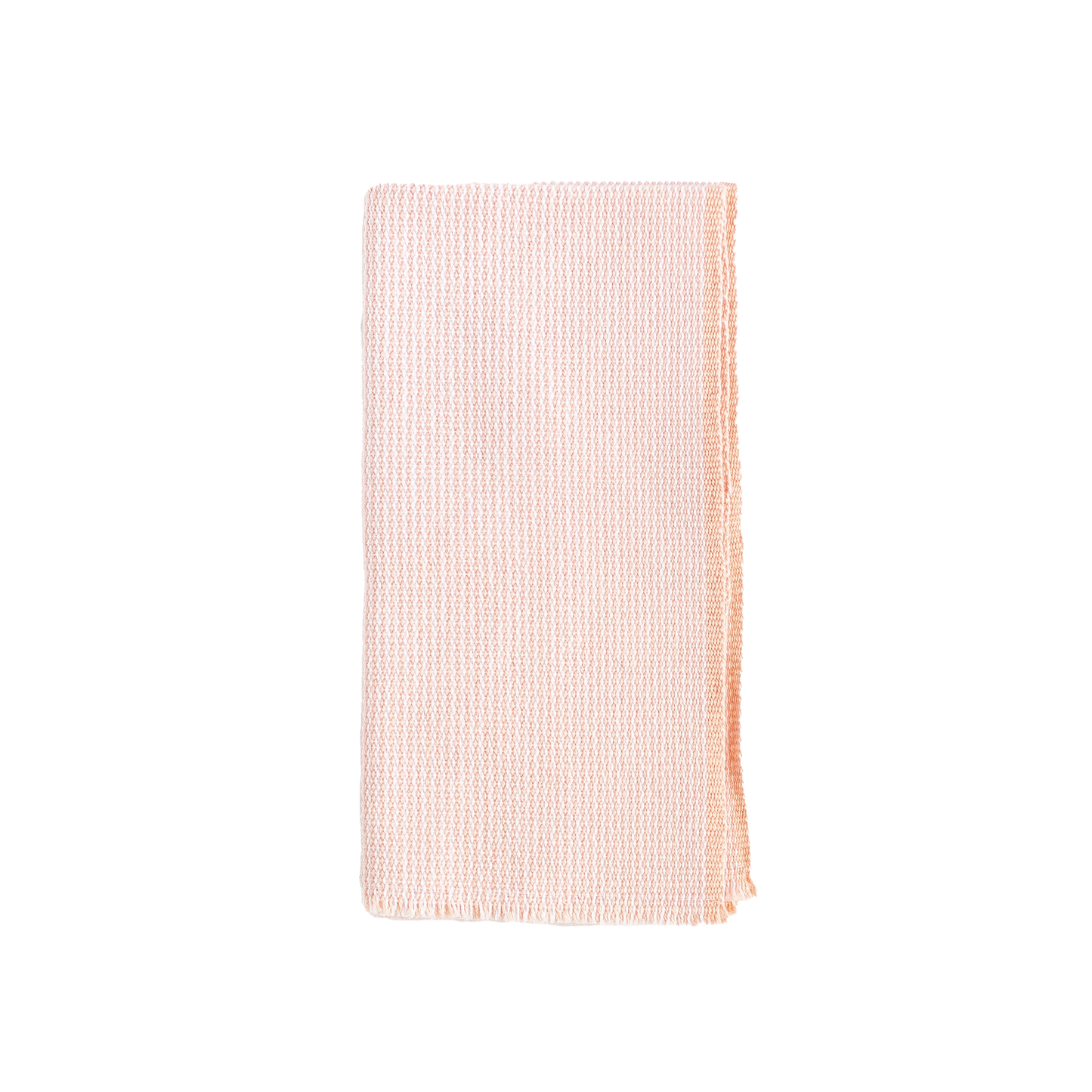 Folded blush and white zigzag napkin