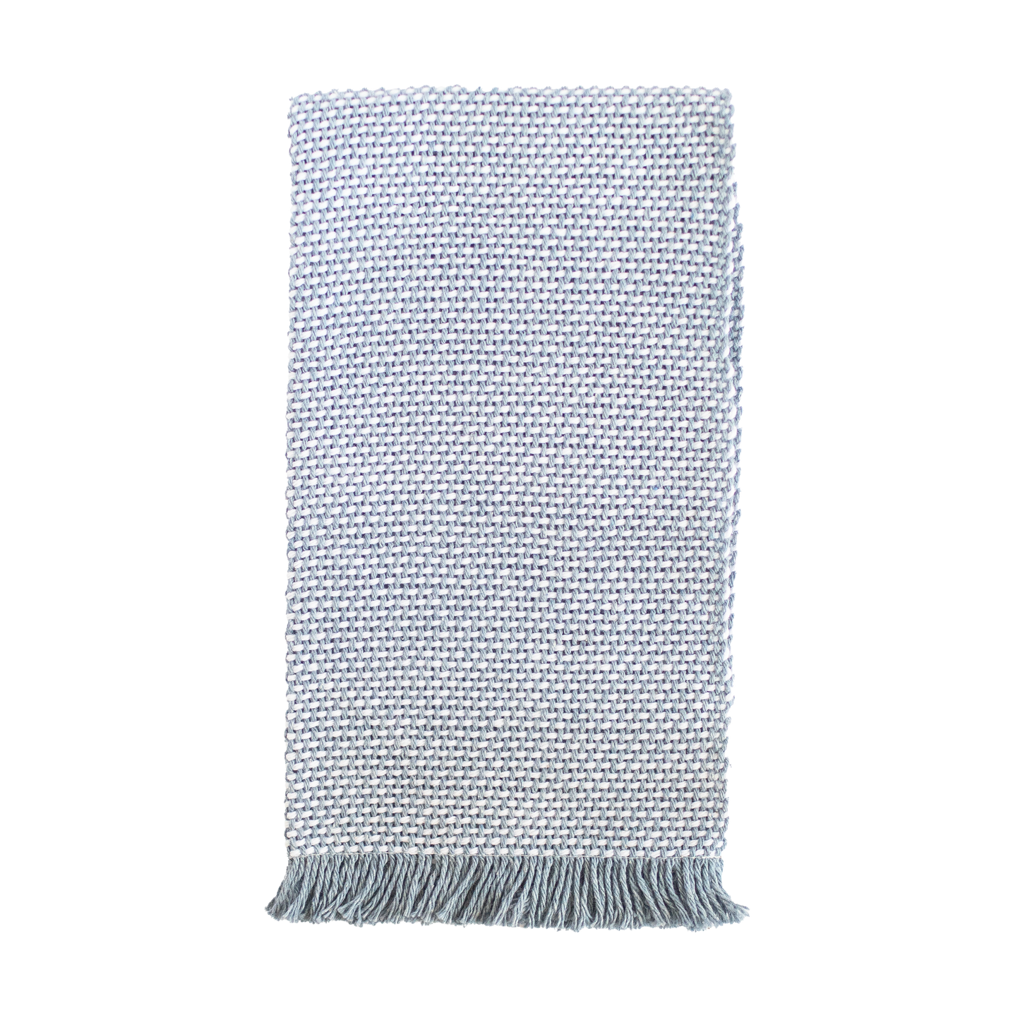 Folded chambray and white hand towel
